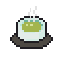 A gif of a nice warm matcha latte